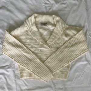 Urban Outfitters cream collared sweater